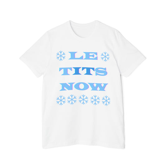 “LETitSNOW” - Playful Winter T-Shirt, Funny Holiday Tee, Unisex Graphic Shirt, Winter Party Wear, Gift for Friends