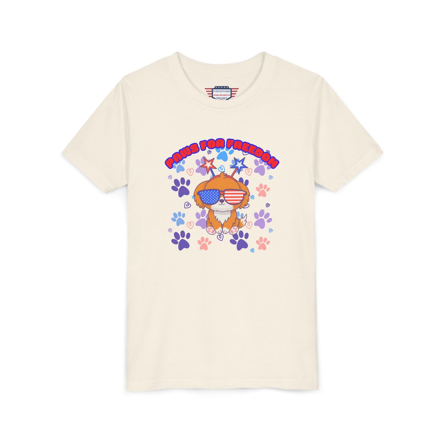 Youth - 'Paws for Freedom' Unisex Classic Tee - Celebrate Pets & Patriotism