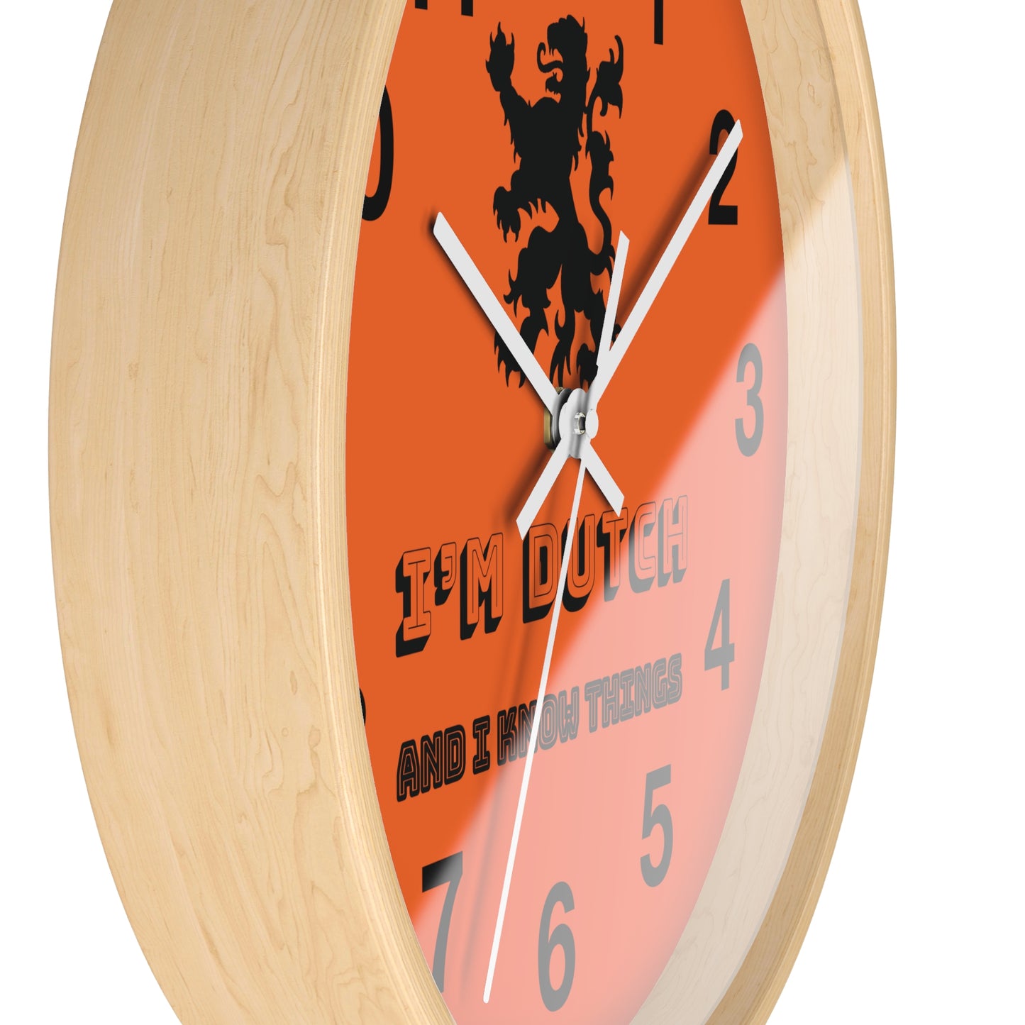 I’m Dutch and I Know Things Wall Clock, Home Decor for Dutch Culture Lovers, Unique Clock Gift for Netherlands Lovers, Modern Art Clock, Flag Inspired Design