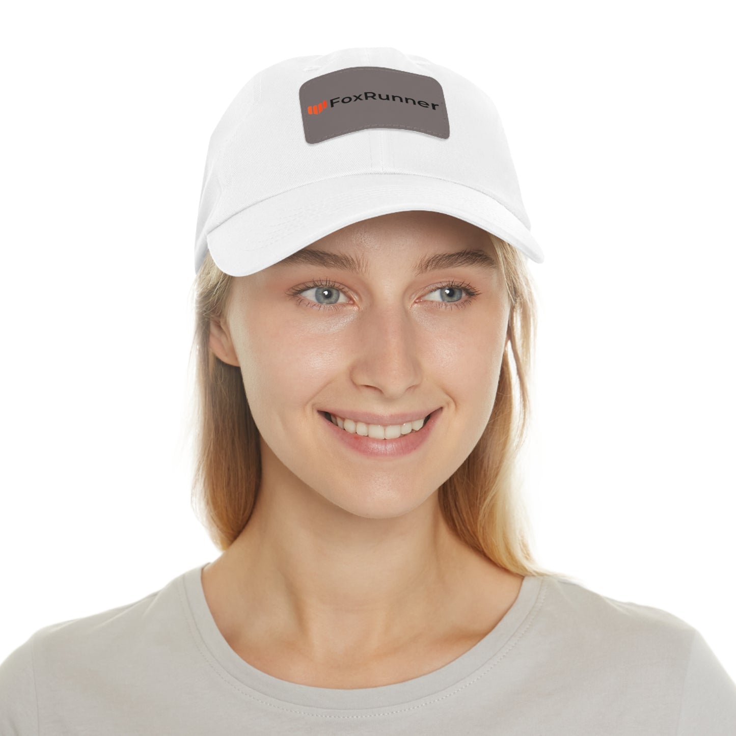 FoxRunner Leather Patch Hat — Casual Adjustable Baseball Cap