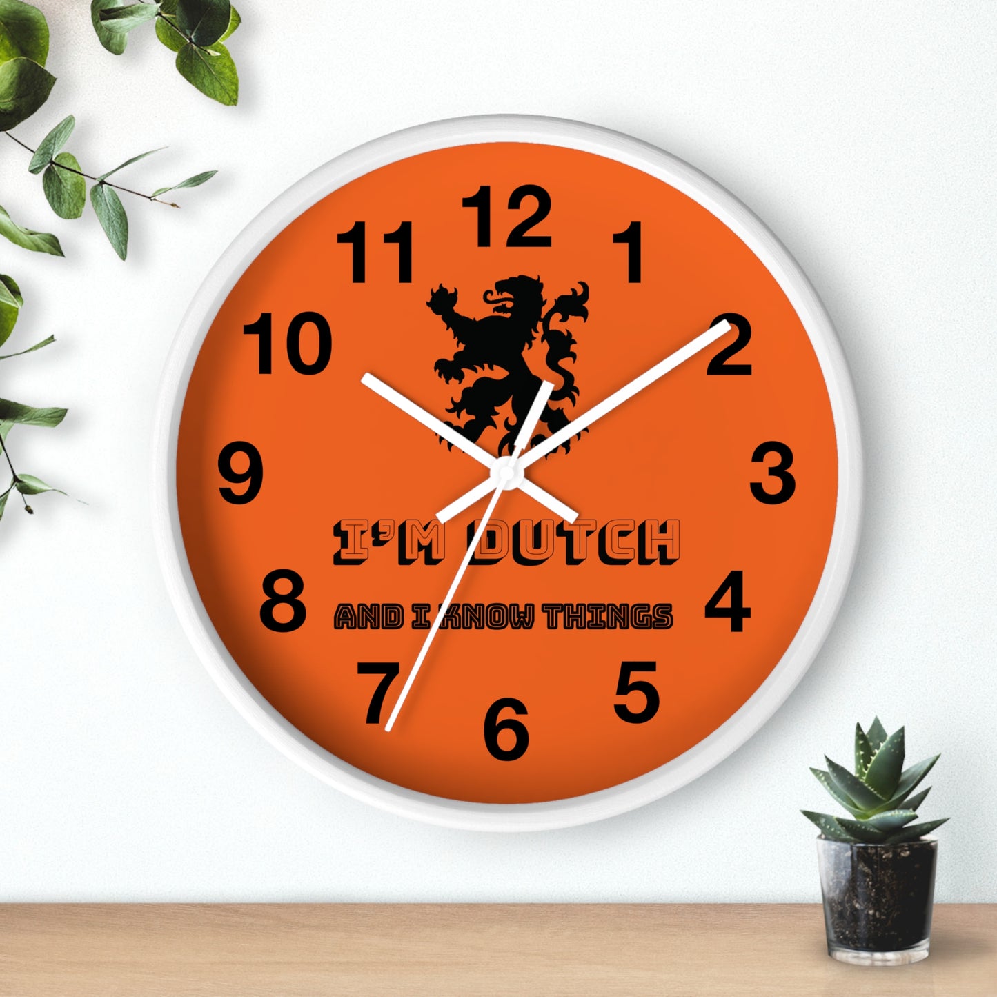 I’m Dutch and I Know Things Wall Clock, Home Decor for Dutch Culture Lovers, Unique Clock Gift for Netherlands Lovers, Modern Art Clock, Flag Inspired Design
