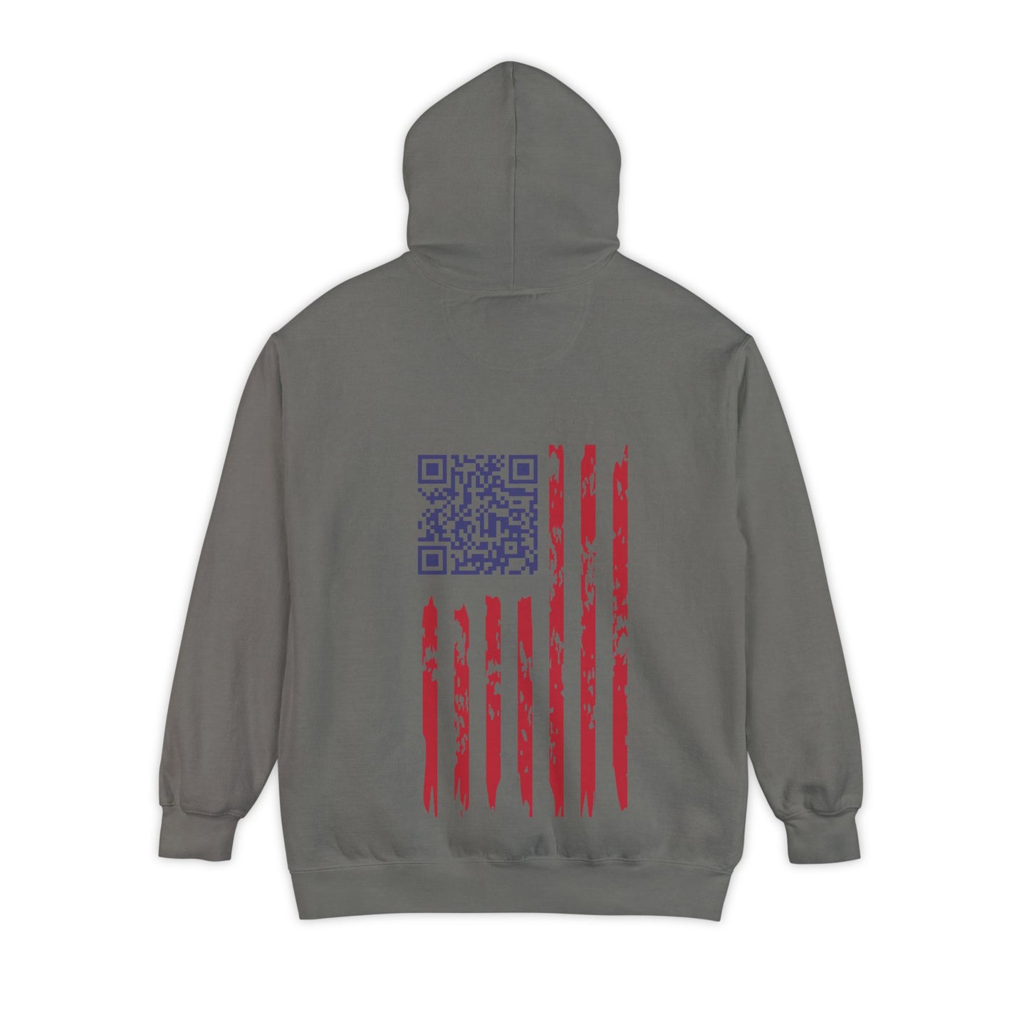 We the People - Easter-egg QR Code Trump Dance - Unisex Garment-Dyed Hoodie, Casual Wear, Gift for Freedom Lovers, Cozy Sweatshirt, Everyday Comfort
