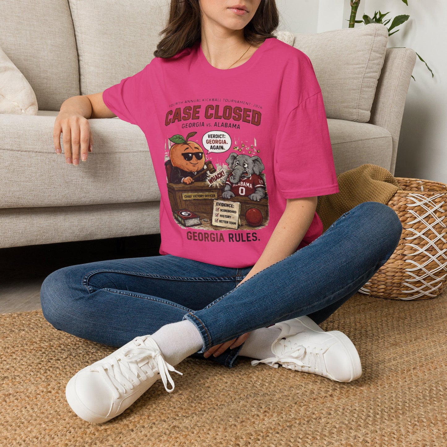 Case Closed Georgia vs Alabama Tee — "Verdict: Georgia, Again" College Football Shirt