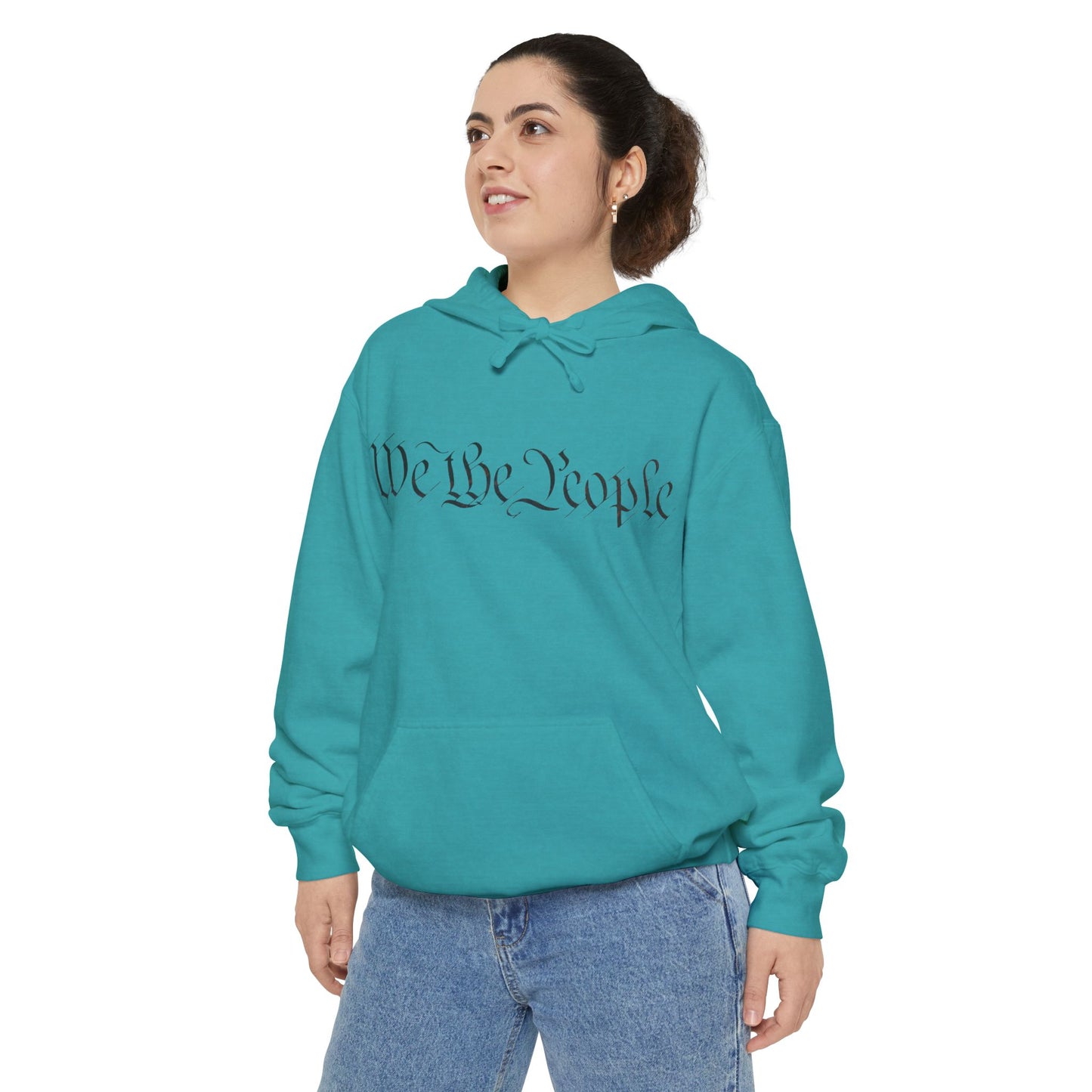 We the People - Easter-egg QR Code Trump Dance - Unisex Garment-Dyed Hoodie, Casual Wear, Gift for Freedom Lovers, Cozy Sweatshirt, Everyday Comfort