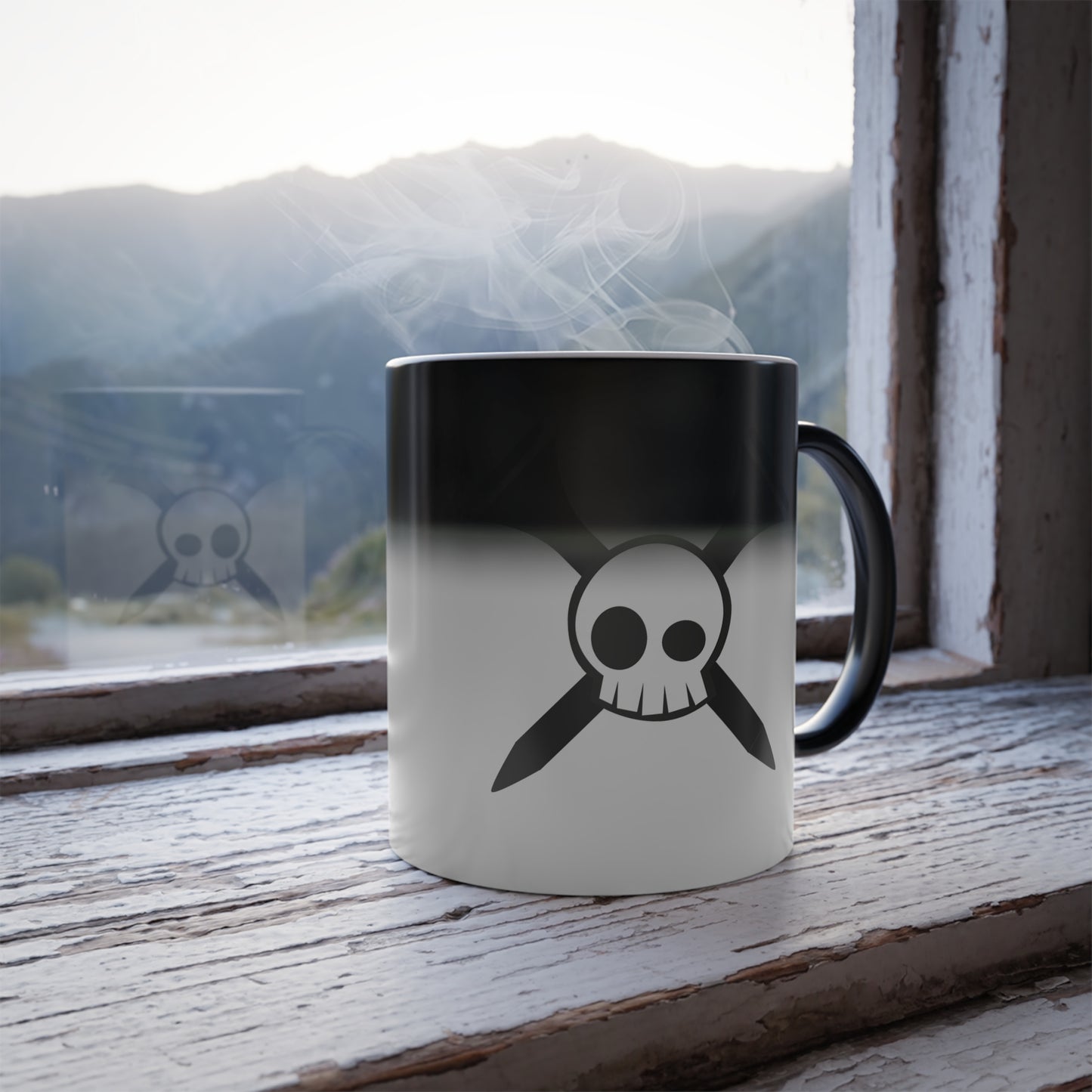 Color Morphing Tee-bone Mug - Transforming 11oz Hot Chocolate Cup