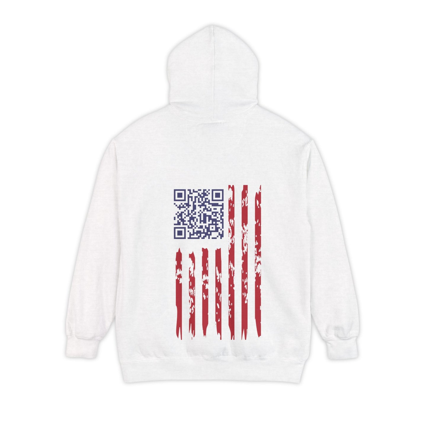 We the People - Easter-egg QR Code Trump Dance - Unisex Garment-Dyed Hoodie, Casual Wear, Gift for Freedom Lovers, Cozy Sweatshirt, Everyday Comfort