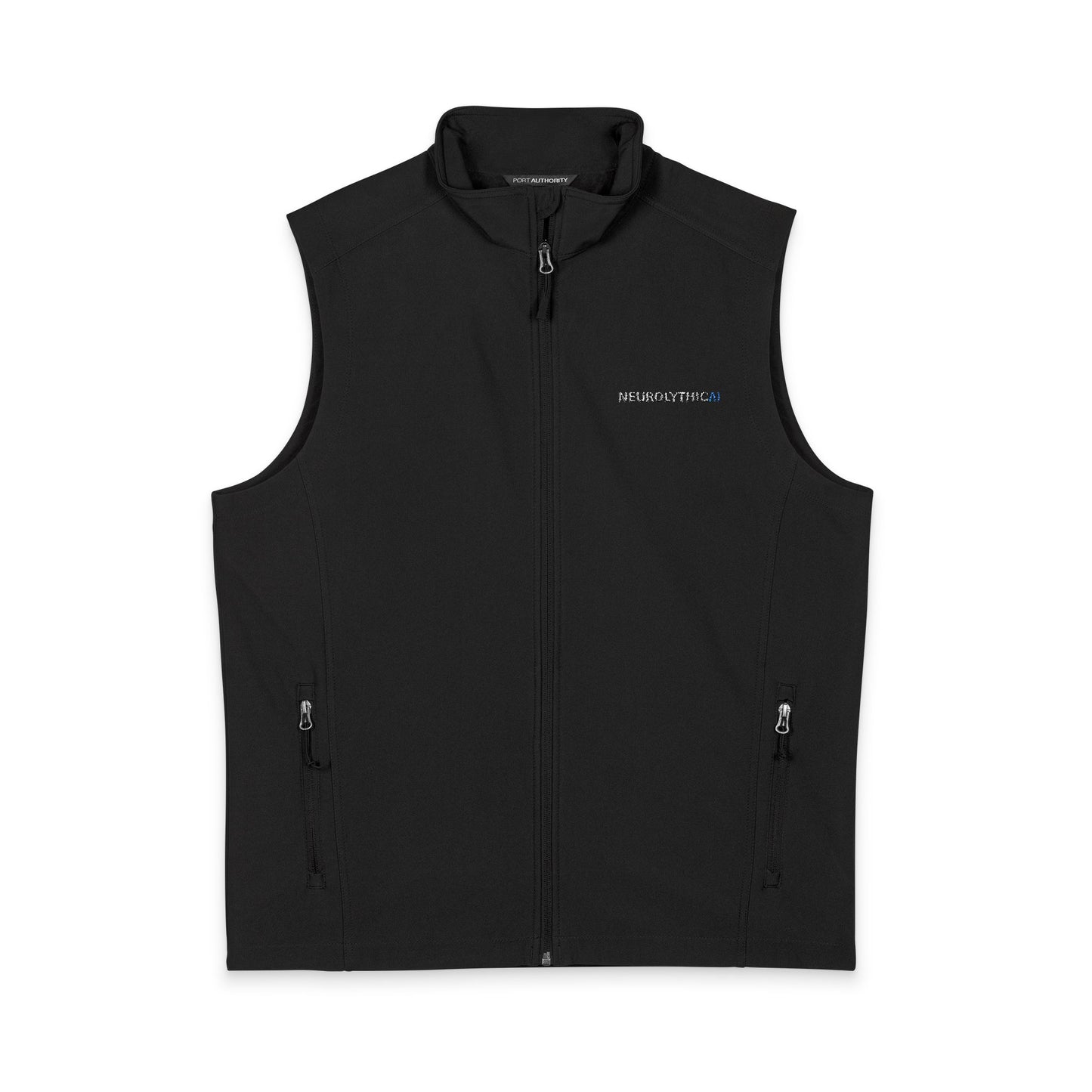 NeurolythicAI Men's Soft Shell Vest - Lightweight Windproof Zip Front