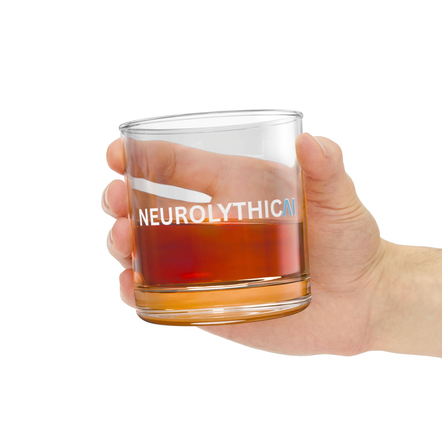 NeurolythicAI 10oz Rocks Glass — Clear Whiskey Tumbler