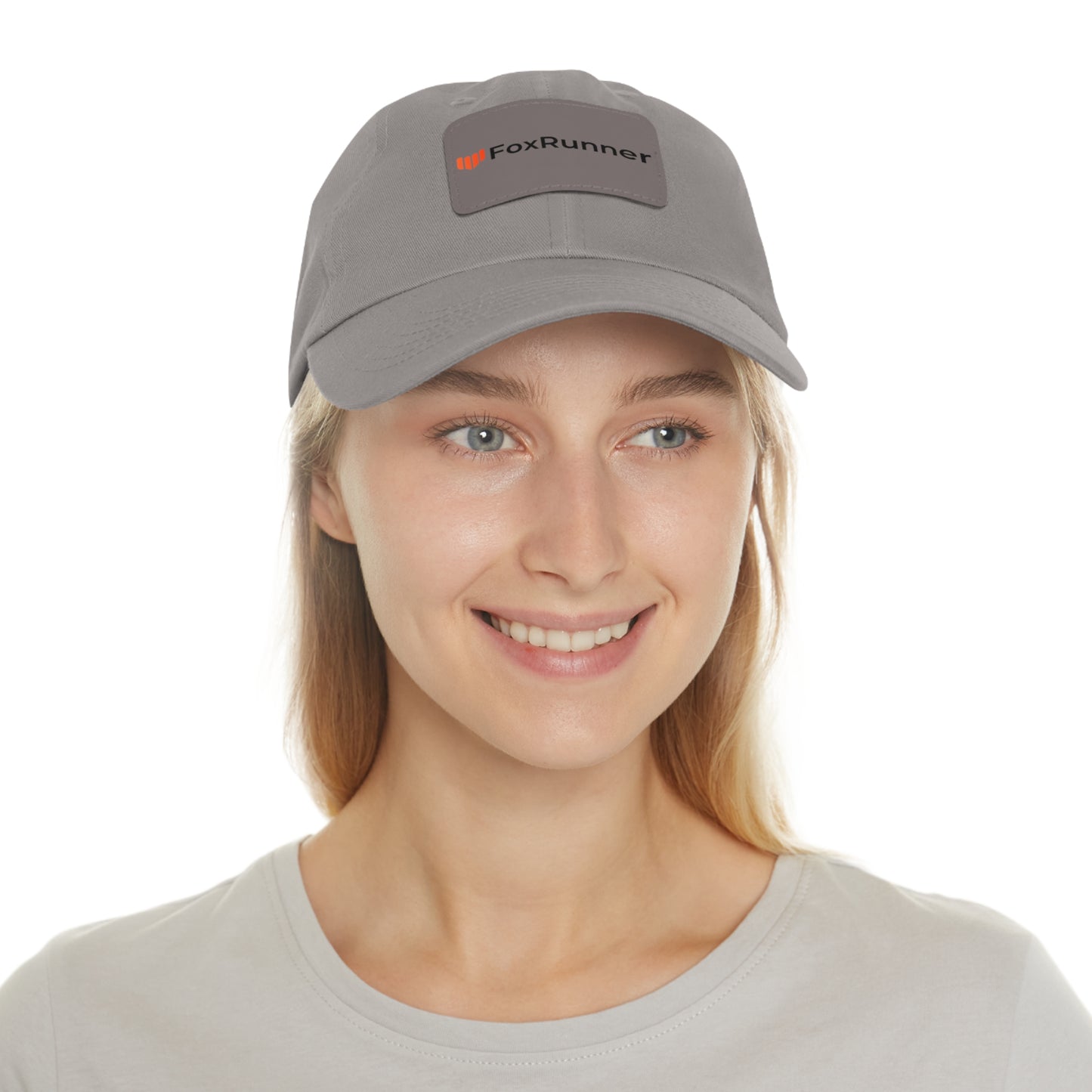 FoxRunner Leather Patch Hat — Casual Adjustable Baseball Cap