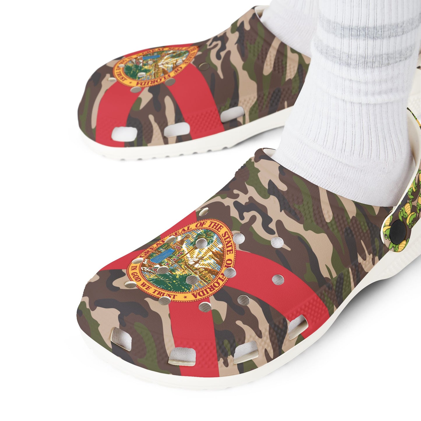 Florida Gator Camo Crocolookalikes, Comfortable Garden Footwear, Unique Outdoor Slip-Ons, Trendy Beach Shoes, Summer Essentials, Ideal Gift [...]