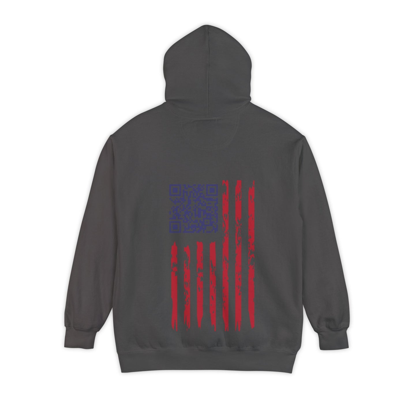 We the People - Easter-egg QR Code Trump Dance - Unisex Garment-Dyed Hoodie, Casual Wear, Gift for Freedom Lovers, Cozy Sweatshirt, Everyday Comfort