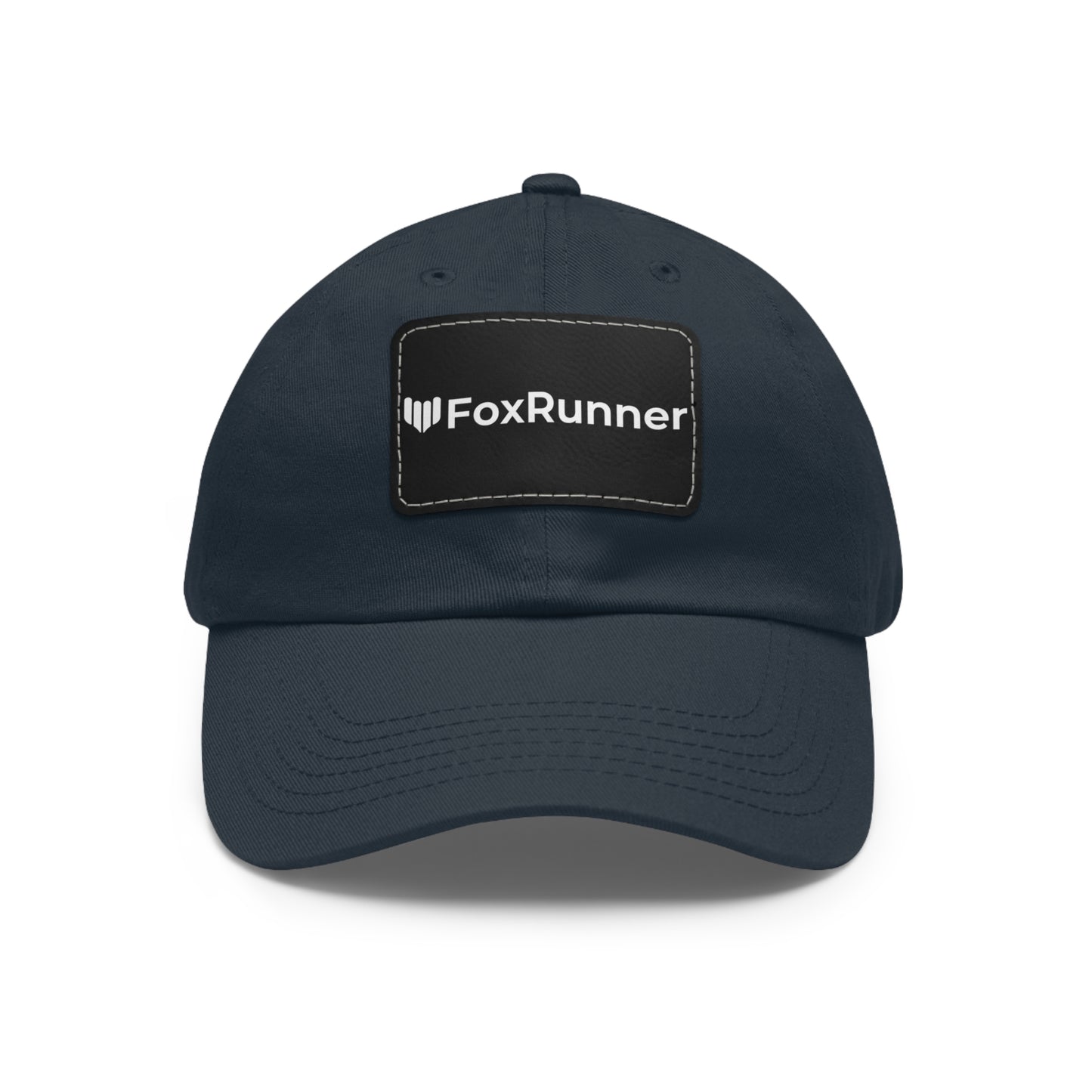 FoxRunner Leather Patch Hat — Casual Adjustable Baseball Cap