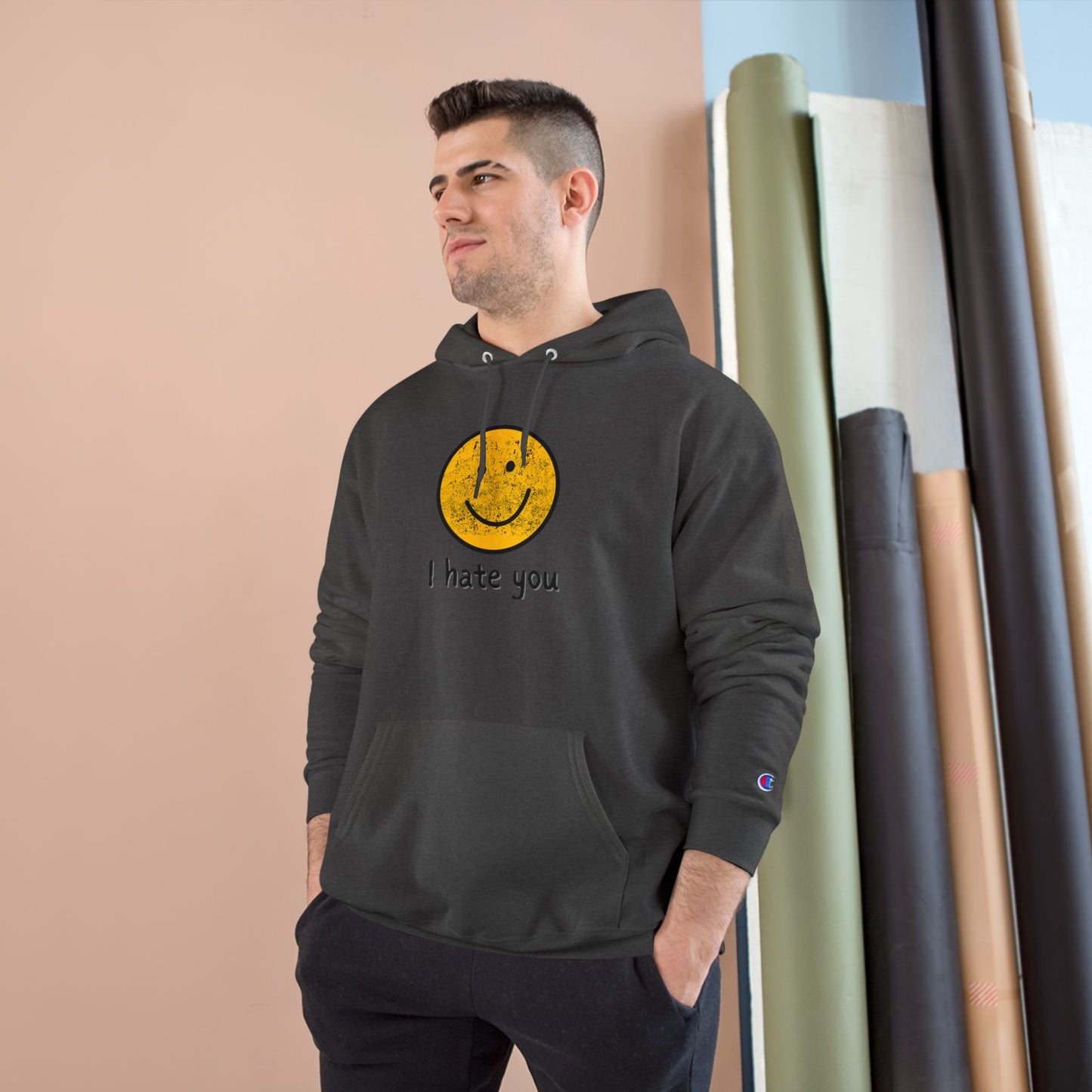 Harry Styles - SNL - I Hate You Smiley Hoodie - Champion Brand