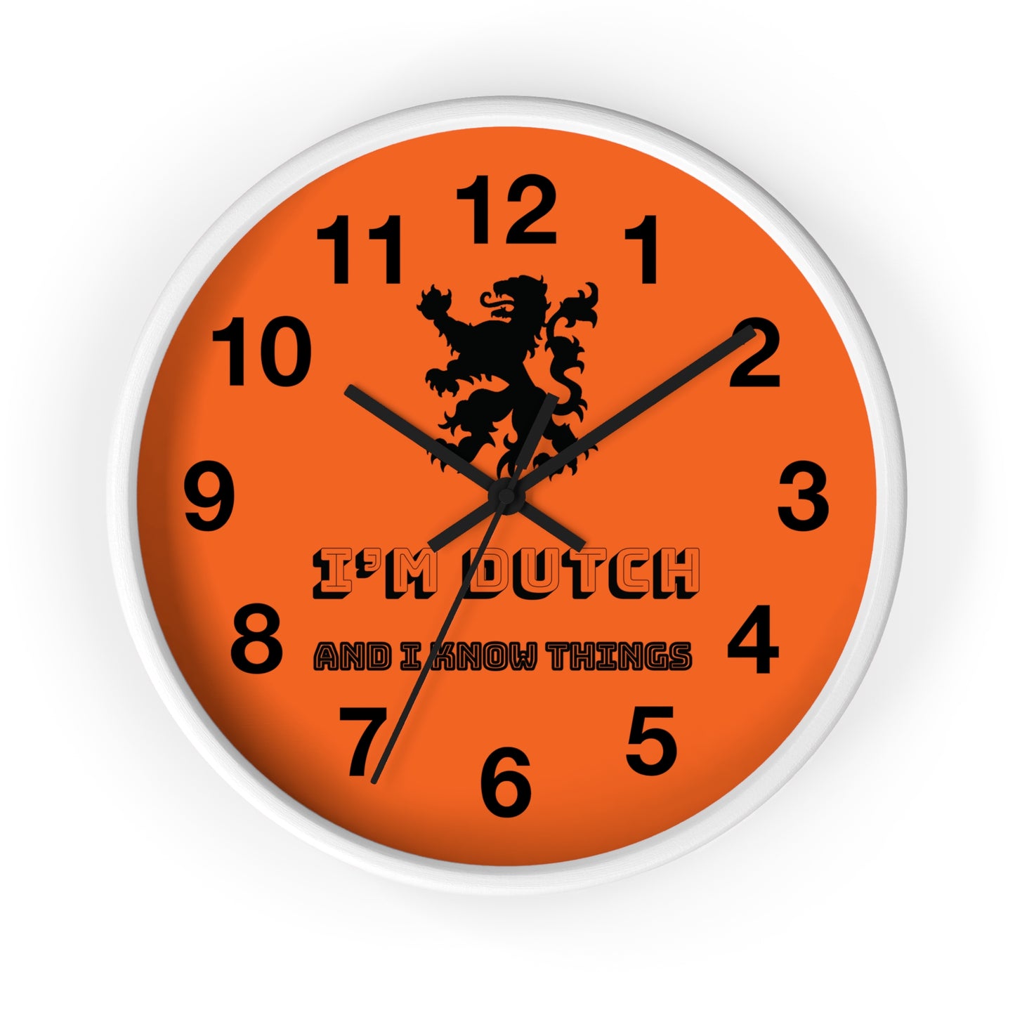 I’m Dutch and I Know Things Wall Clock, Home Decor for Dutch Culture Lovers, Unique Clock Gift for Netherlands Lovers, Modern Art Clock, Flag Inspired Design