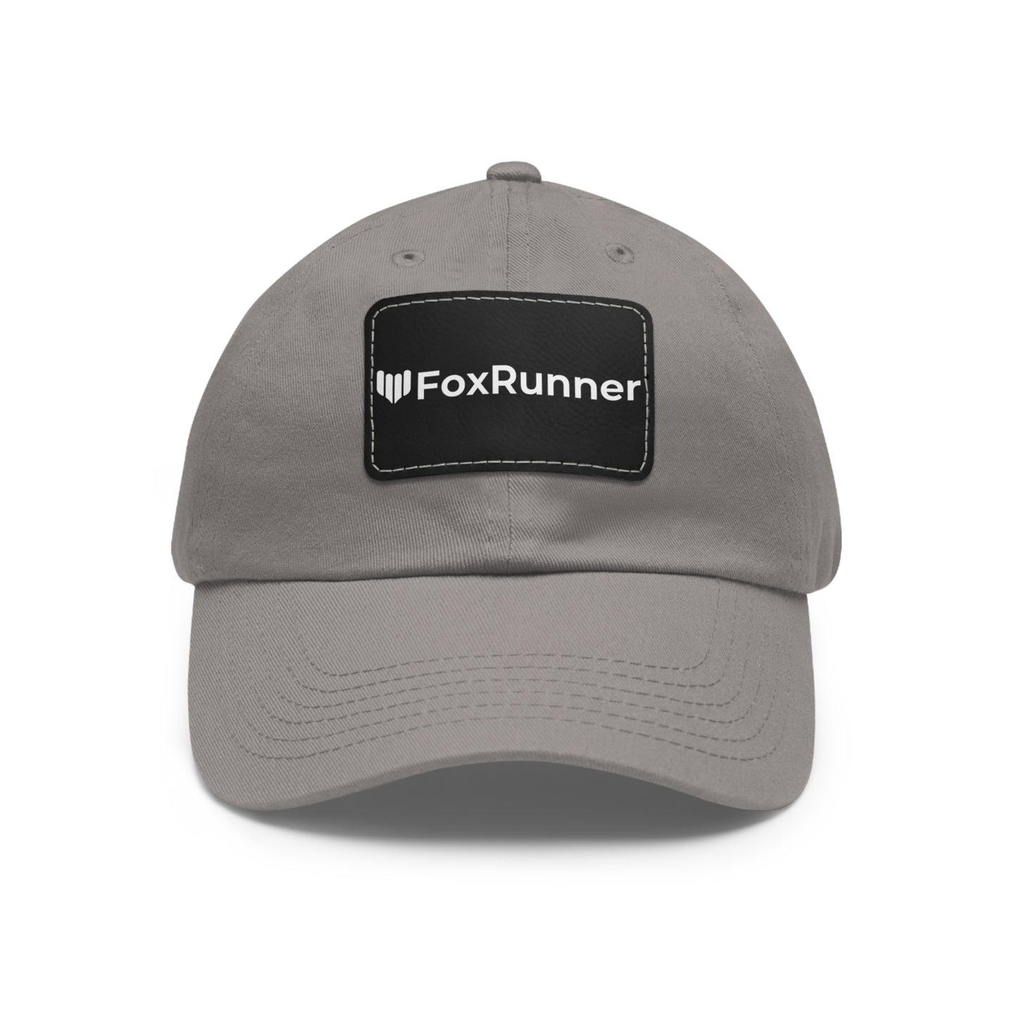 FoxRunner Leather Patch Hat — Casual Adjustable Baseball Cap