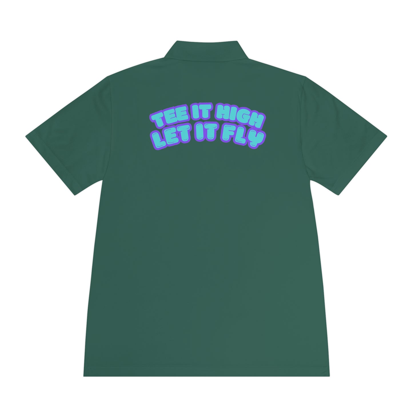 Tee-bone - Golf Polo Shirt with 'Tee It High, Let It Fly' Design