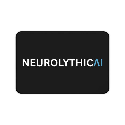 NeurolythicAI Desk Mat — Sleek Black Tech Mouse Pad