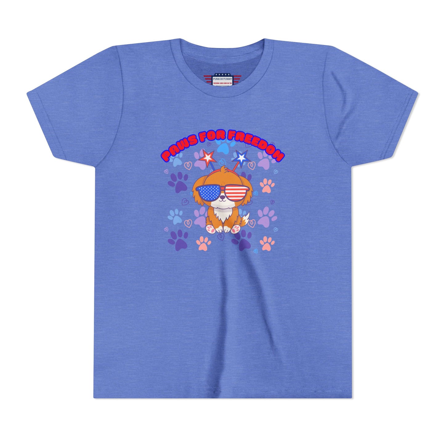 Youth - 'Paws for Freedom' Unisex Classic Tee - Celebrate Pets & Patriotism