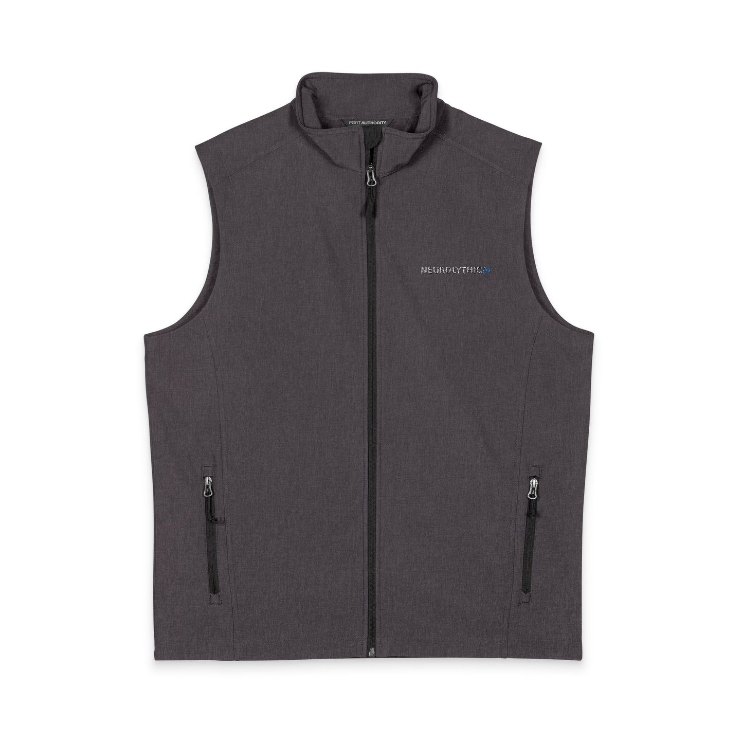 NeurolythicAI Men's Soft Shell Vest - Lightweight Windproof Zip Front