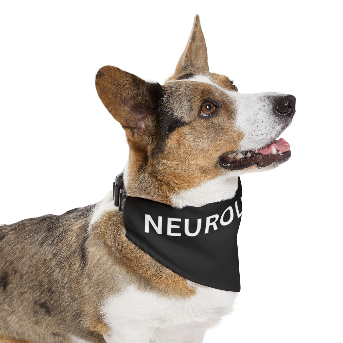 Pet Bandana — 'NEUROLYTHICAI' Black Logo Dog & Cat Collar Accessory