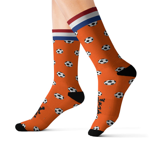 Dutch Voetbal Sokken - Perfect for Game Day, Gifts for Soccer Fans, Sportswear, Athleisure, Fun Accessories
