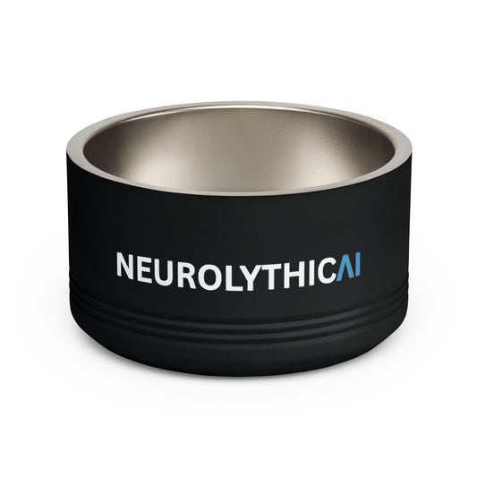 NeurolythicAI Stainless Steel Pet Bowl — 18oz Black Dog & Cat Bowl