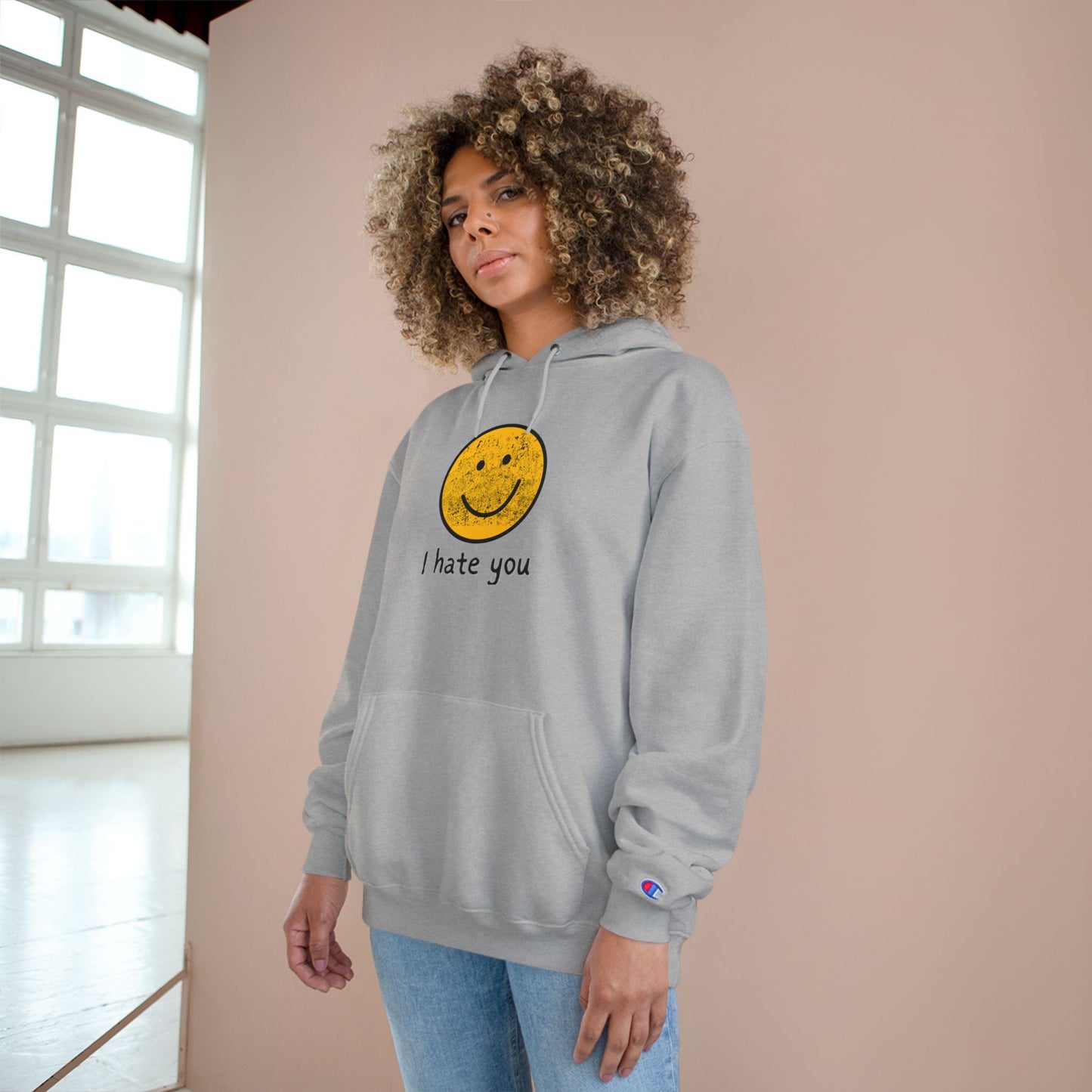 Harry Styles - SNL - I Hate You Smiley Hoodie - Champion Brand