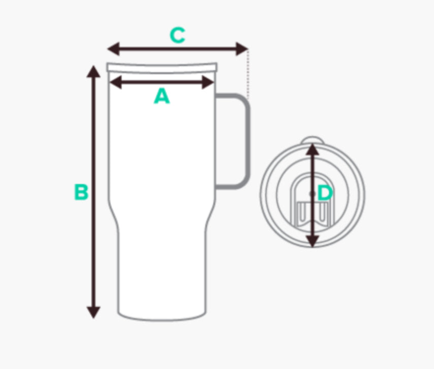 Travel mug with a handle - All-In-One logo both sides