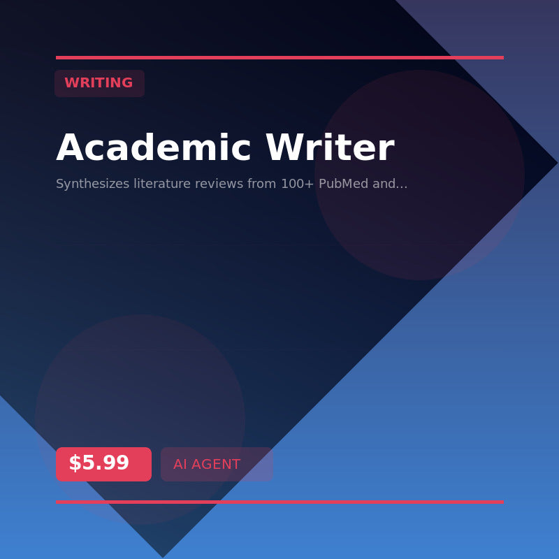 🎓 Academic Writer — AI agent for Writing