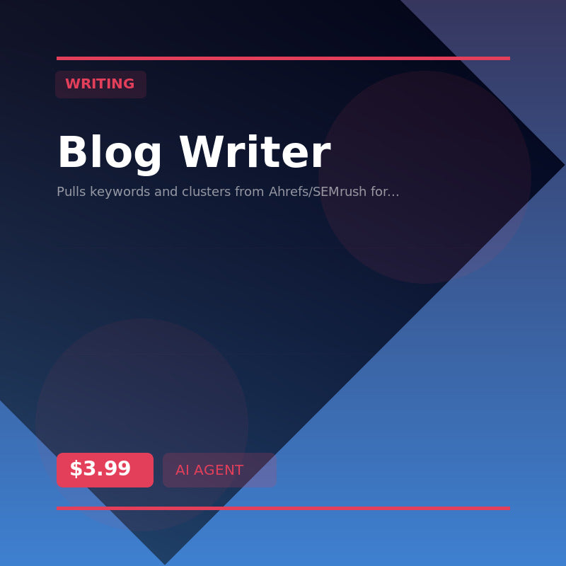 📰 Blog Writer — AI agent for Writing