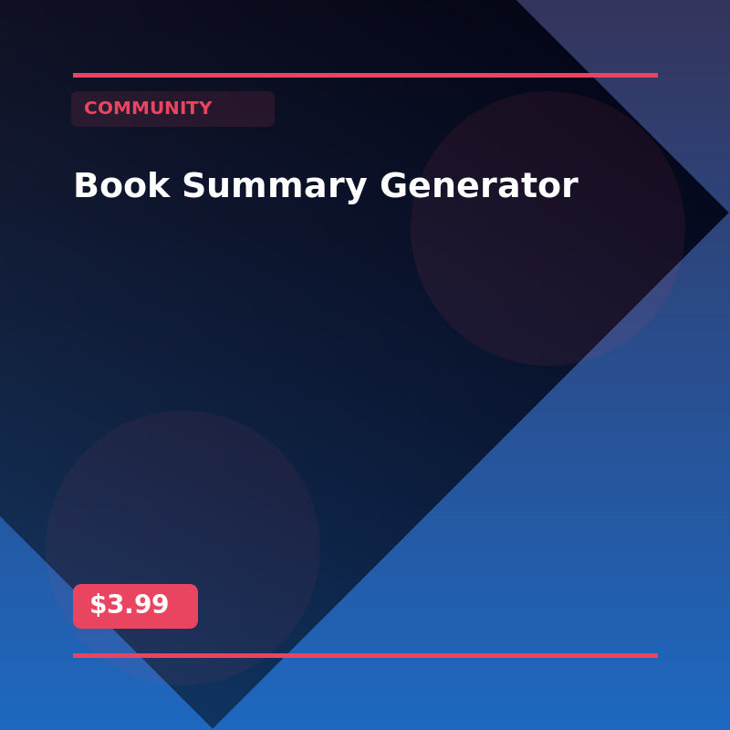 Book Summary Generator - Community AI Agent