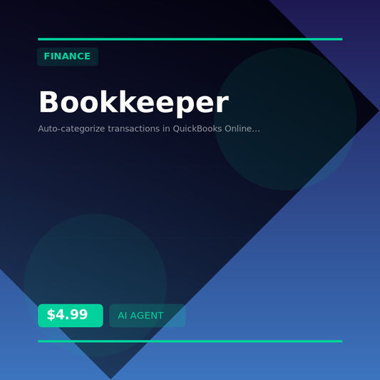 🧾 Bookkeeper — AI agent for Finance