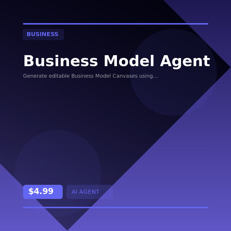 🧩 Business Model Agent — AI agent for Business