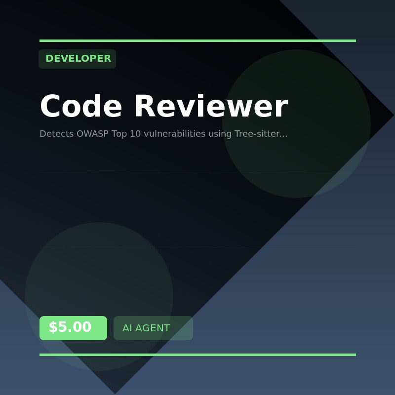 💻 Code Reviewer — AI agent for Developer