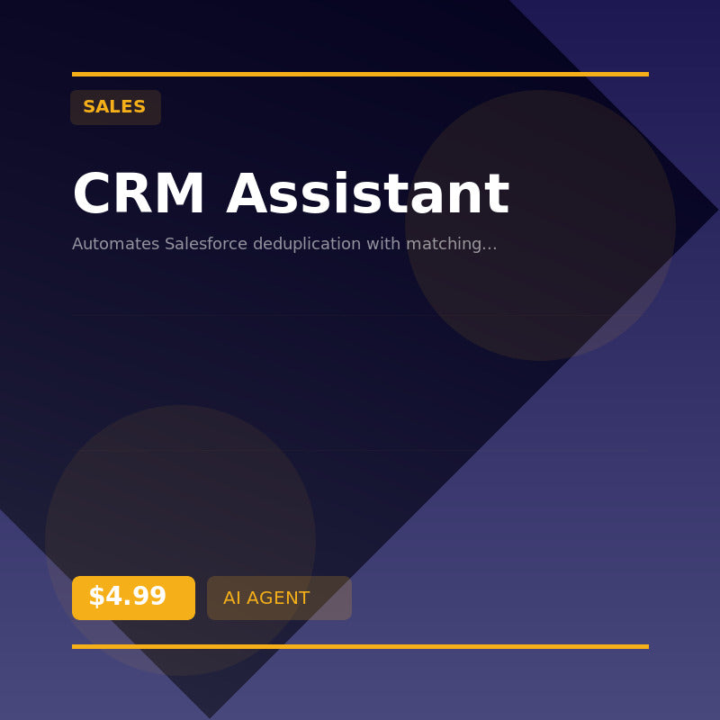 🎯 CRM Assistant — AI agent for Sales