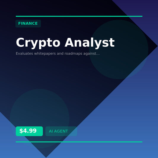 🪙 Crypto Analyst — AI agent for Finance