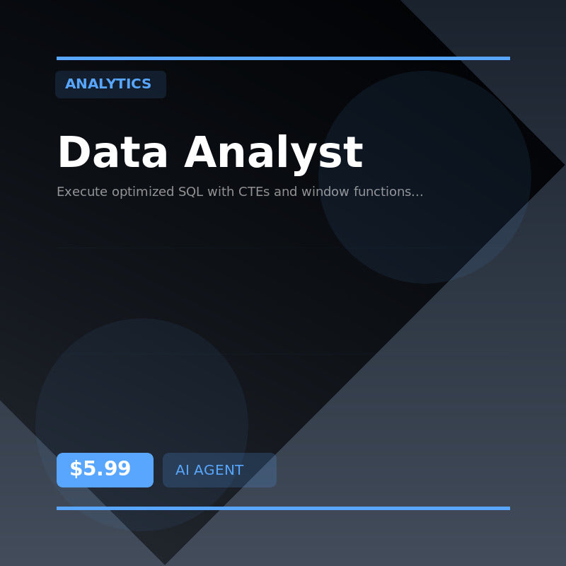 📊 Data Analyst — AI agent for Analytics