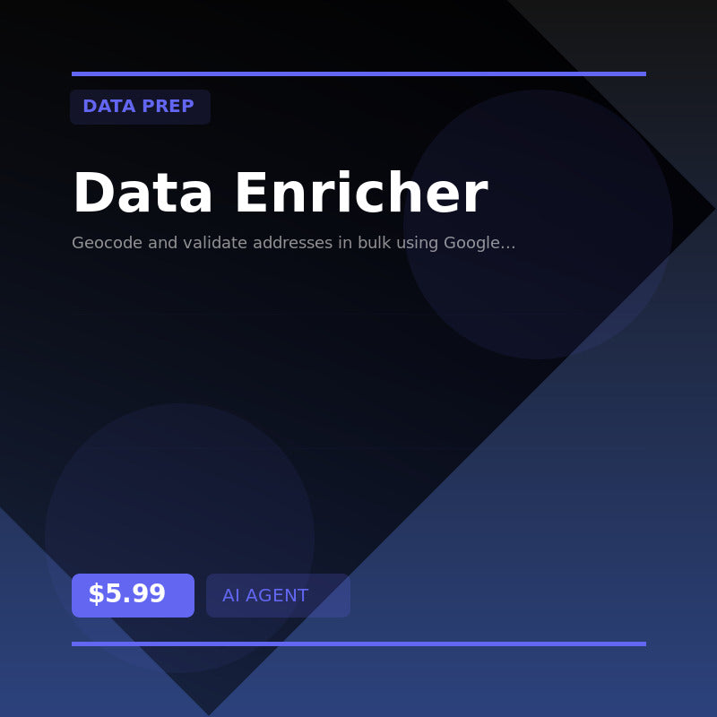 💎 Data Enricher — AI agent for Data Prep