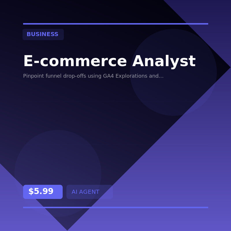 🛍️ E-commerce Analyst — AI agent for Business