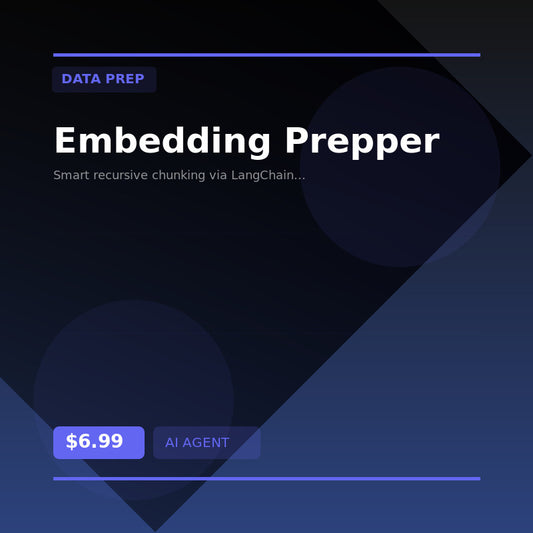 🧬 Embedding Prepper — AI agent for Data Prep