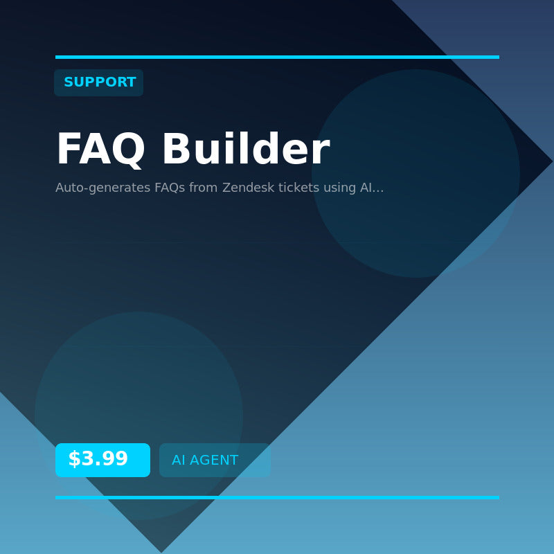 ❓ FAQ Builder — AI agent for Support