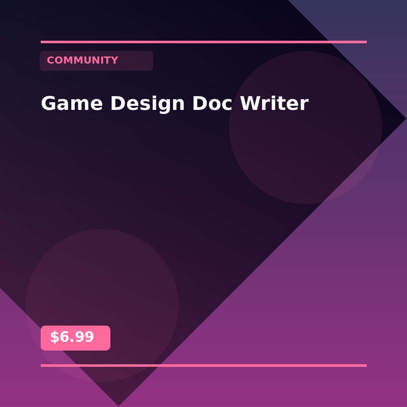Game Design Doc Writer - Community AI Agent