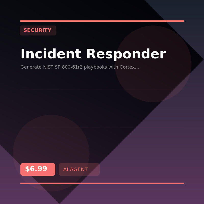 🚨 Incident Responder — AI agent for Security