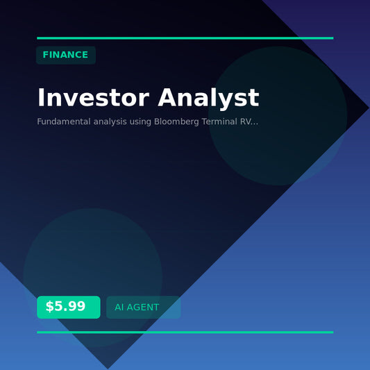 📉 Investor Analyst — AI agent for Finance