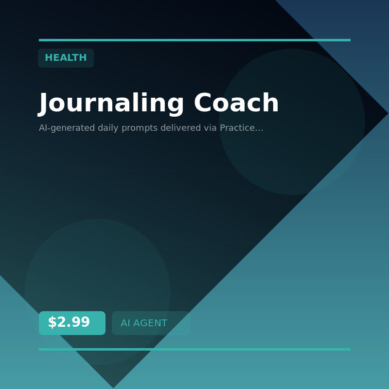 📓 Journaling Coach — AI agent for Health