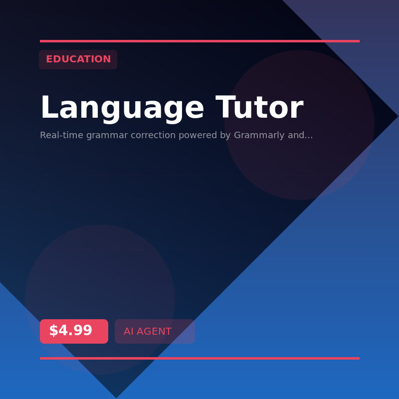 🗣️ Language Tutor — AI agent for Education