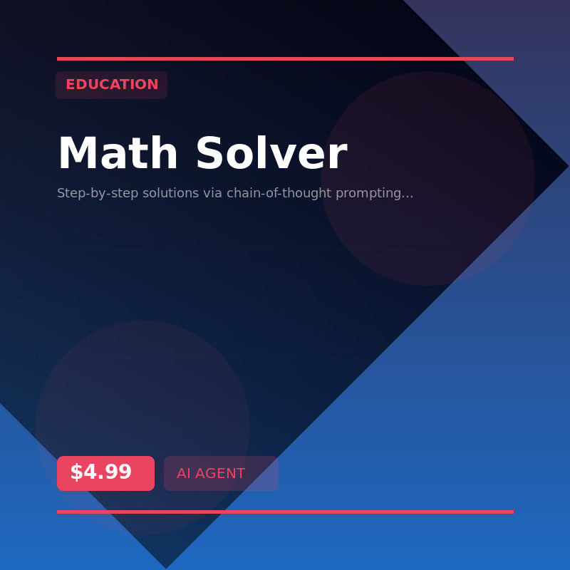 🧮 Math Solver — AI agent for Education