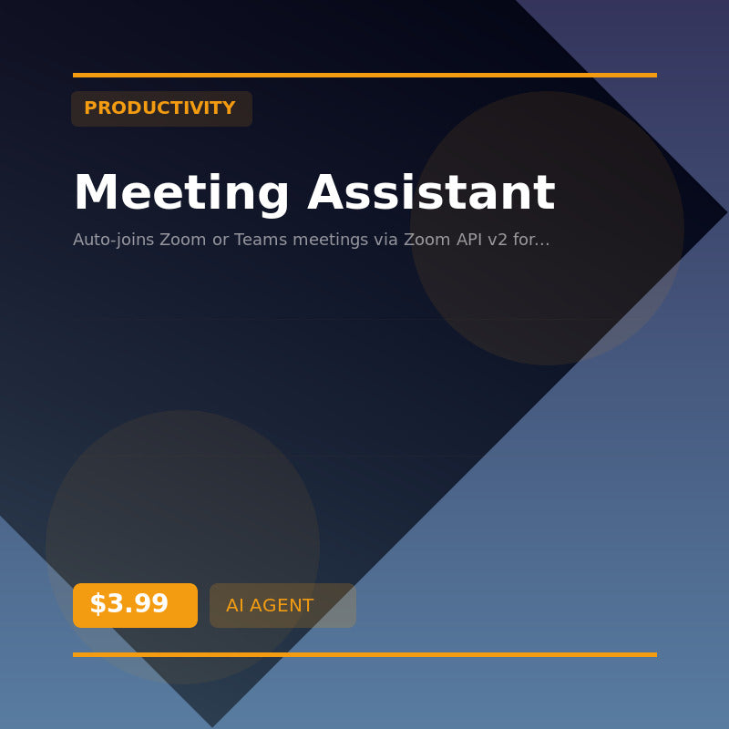 🗓️ Meeting Assistant — AI agent for Productivity
