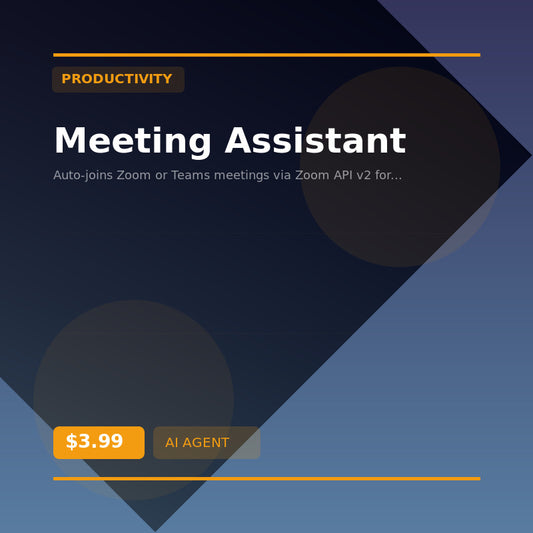 🗓️ Meeting Assistant — AI agent for Productivity
