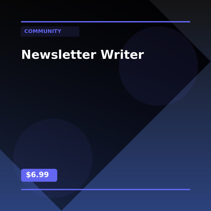 Newsletter Writer - Community AI Agent